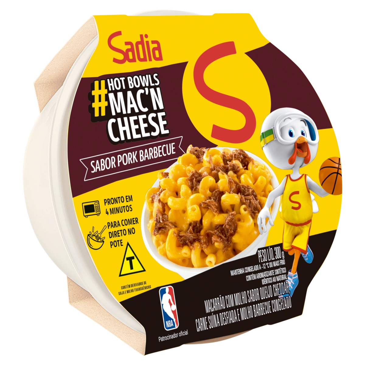 Macn Cheese Pork Barbecue Sadia Hot Bowls Pote 300g