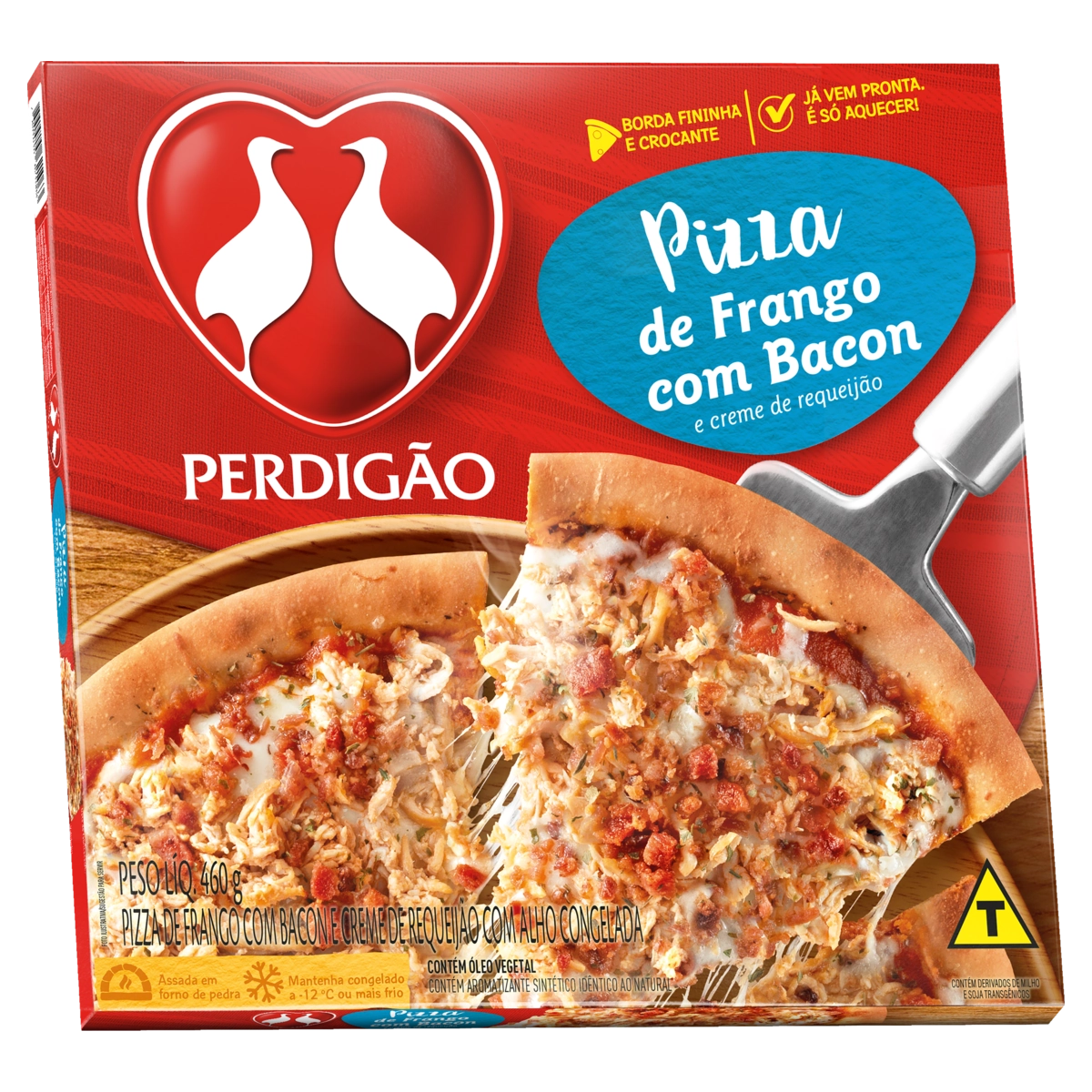 Pizza Frango Com Bacon E Creme De Requeijão Perdigão Caixa 460g