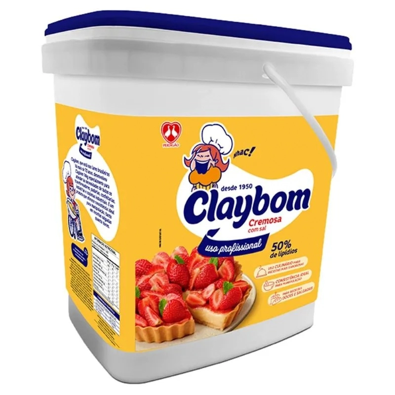 Margarina Cremosa Com Sal Claybom Uso Profissional Balde 14kg