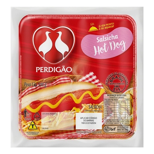 Salsicha Hot Dog 12unidade.