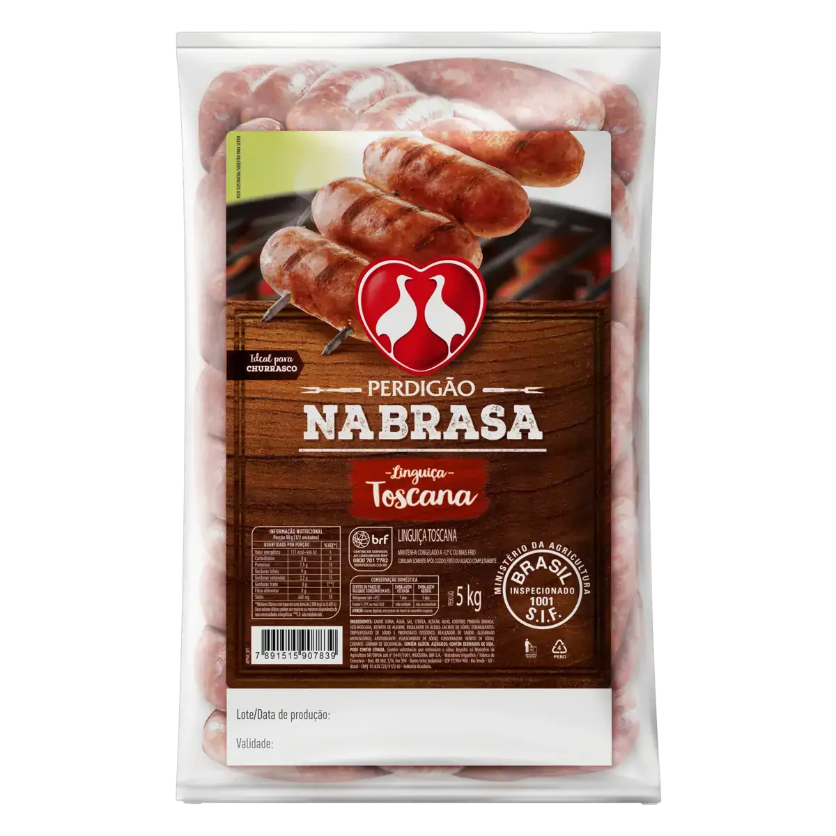 Linguiça Toscana Perdigão Na Brasa 5kg