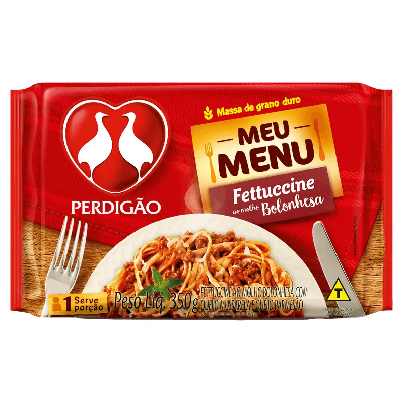 Macarrão Fettuccine ao Molho Bolonhesa Perdigão Meu Menu 350g