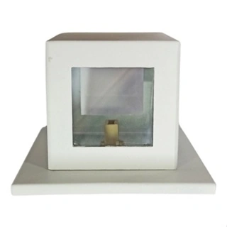 Arandela Alumínio Cubo 2 Fachos Muro Parede Int/ext Bl 08/2 Branco
