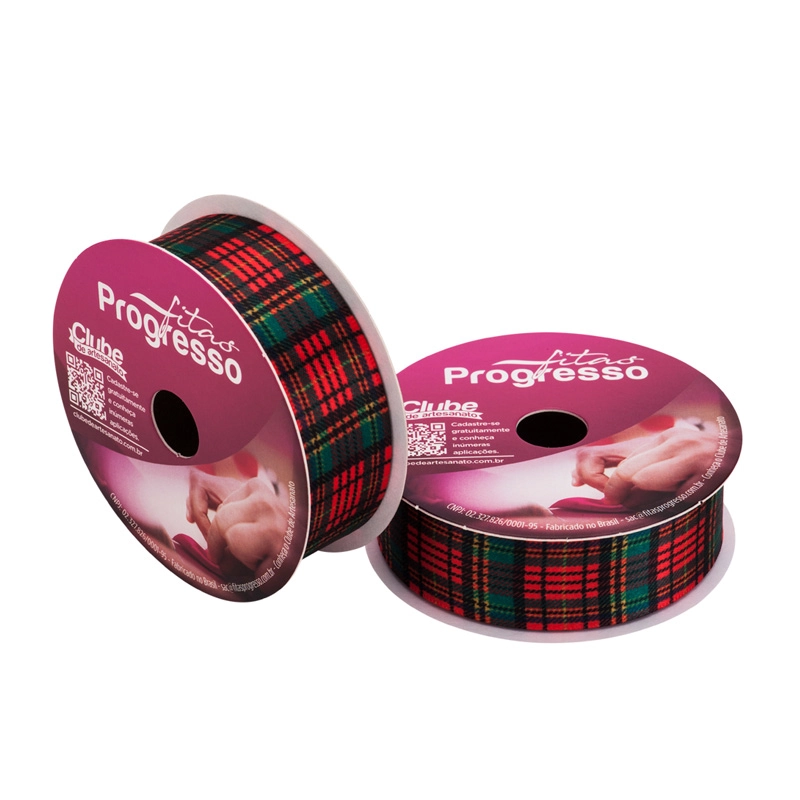 Fita Ecf 005tr 22 Mm Cor 096 Xadrez Natalino 10m Progresso