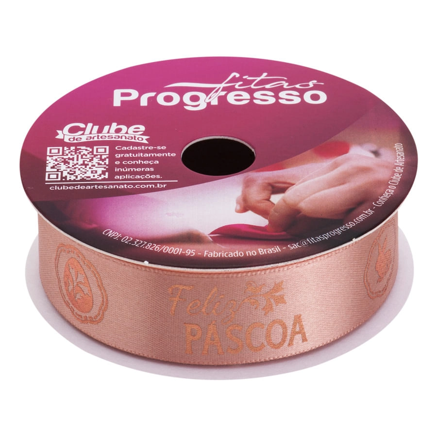 Fita Cetim Dec Cor 815 Feliz Pascoa Ecf005h 22mm 10m Progresso