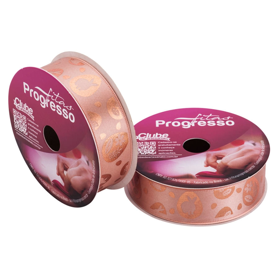 Fita Cetim Dec Cor 820 Ovos Pascoa Ecf005h 22mm 10m Progresso