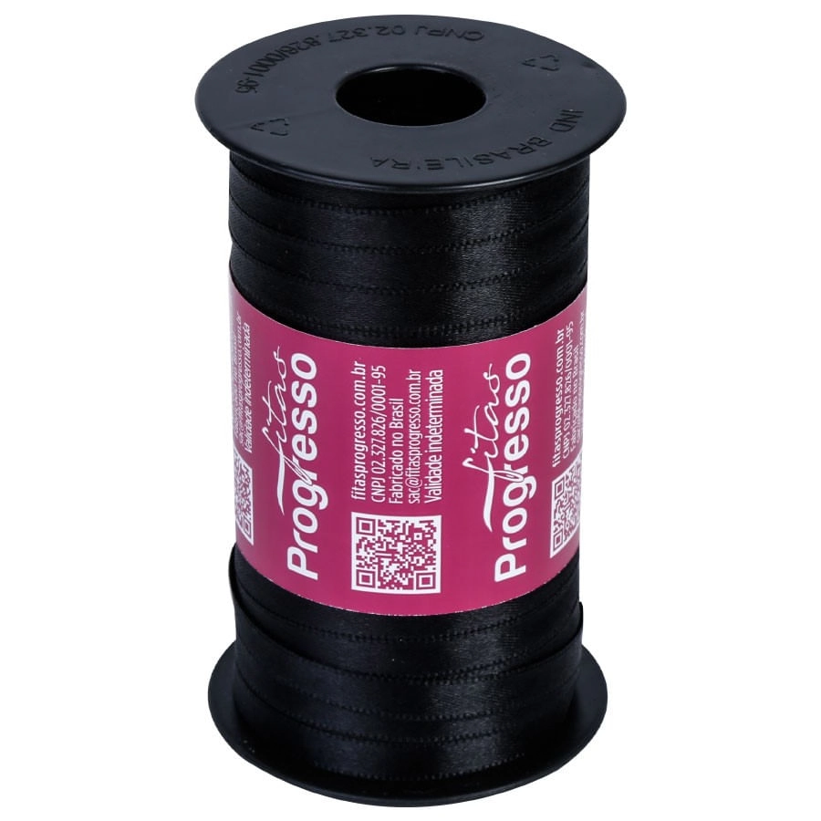 Fita Cf N001 Cor 219 100m 7mm Preto Progresso