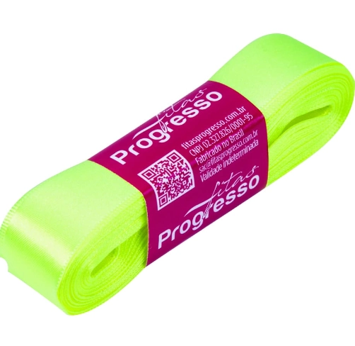 Fita Cetim Poliester 10mts N.05 280 Verde Citrico Atacado Peca Unid Progresso/ph Fit
