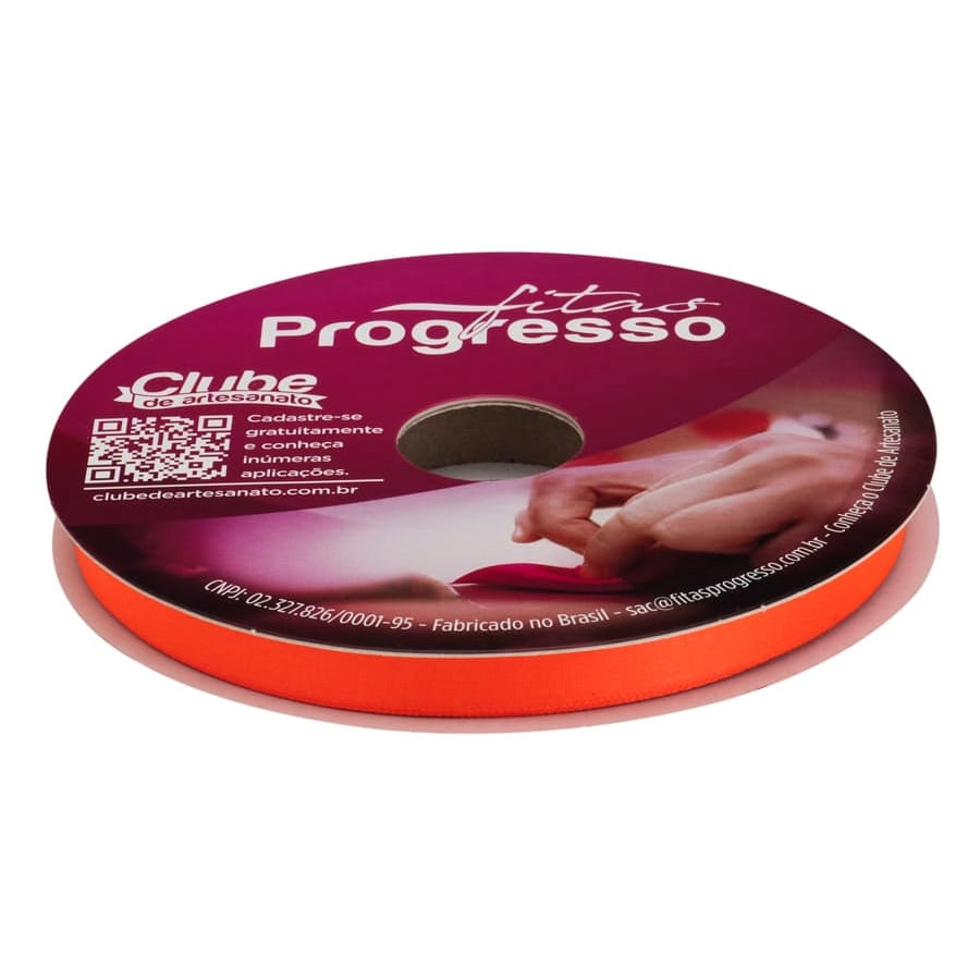 Fita Cetim Progresso Cf002 10m Laranja Ci