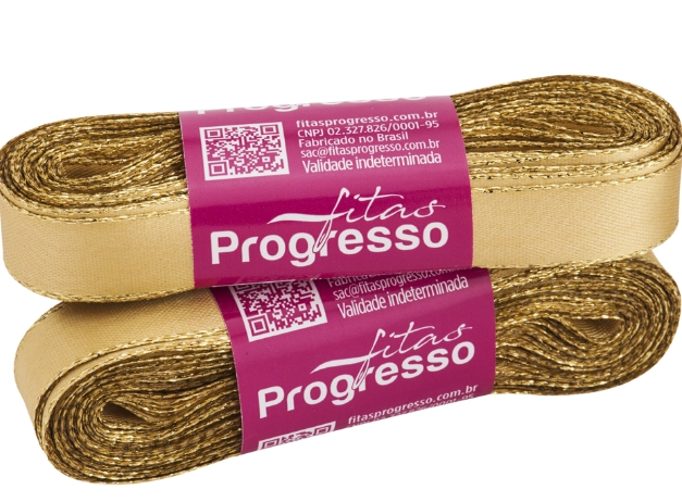 Fita Cetim Coe003 Cor228 Ourela Dour Ouro 15x10m Proogresso