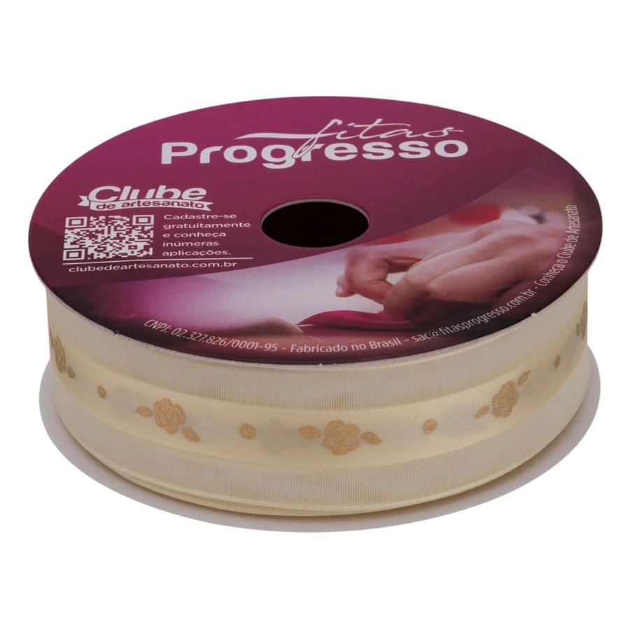 Fita 22mmx10m Evce005h Cor016 Floral Classico Progresso