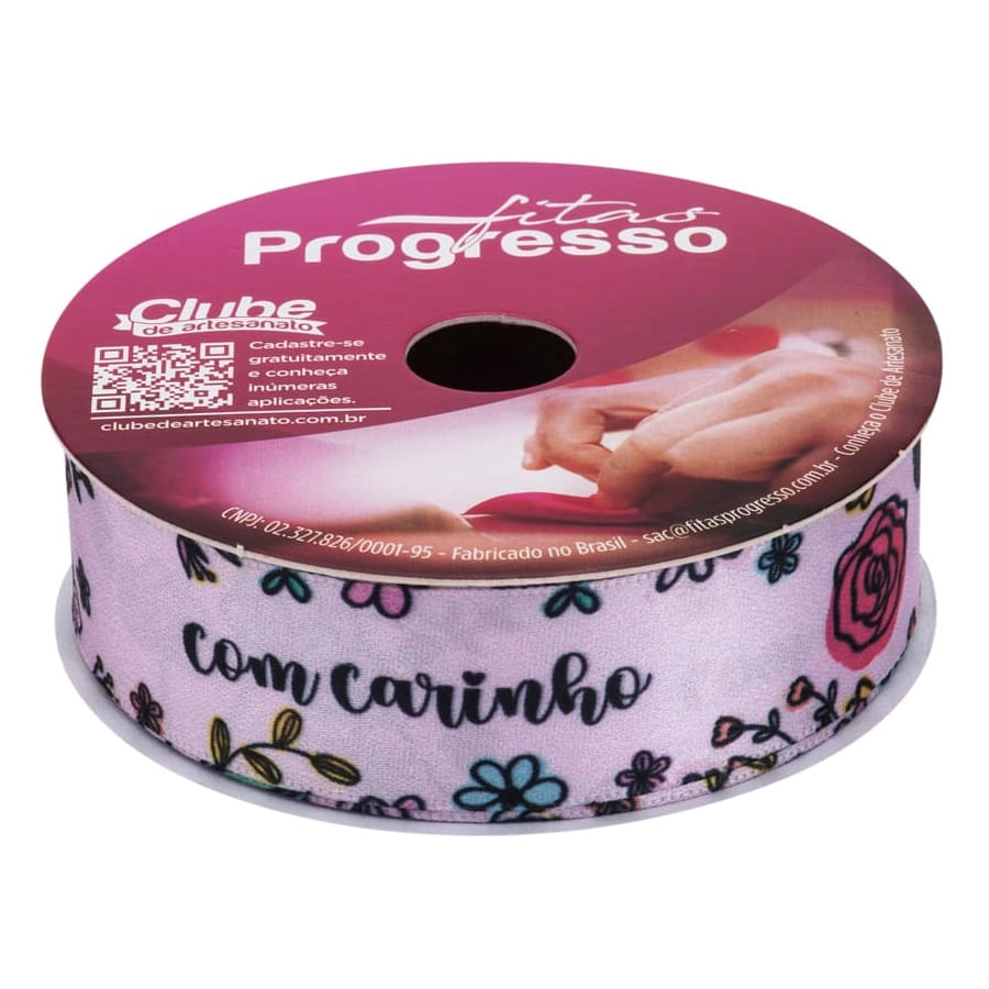 Fita Dec Ecf005tr 081 Floral Frases 22mm 10m Progresso