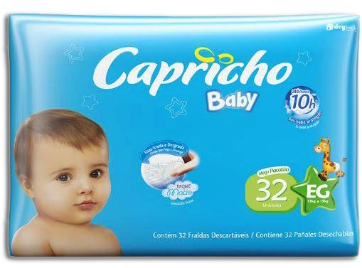 Fralda Capricho Baby Mega Eg C32