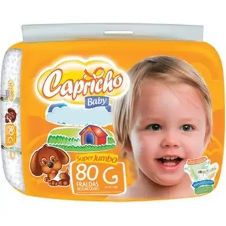 Capricho Baby G Descartável 80 Unidades