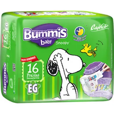 Fralda Desc Bummis Baby Snoopy Eg C/7
