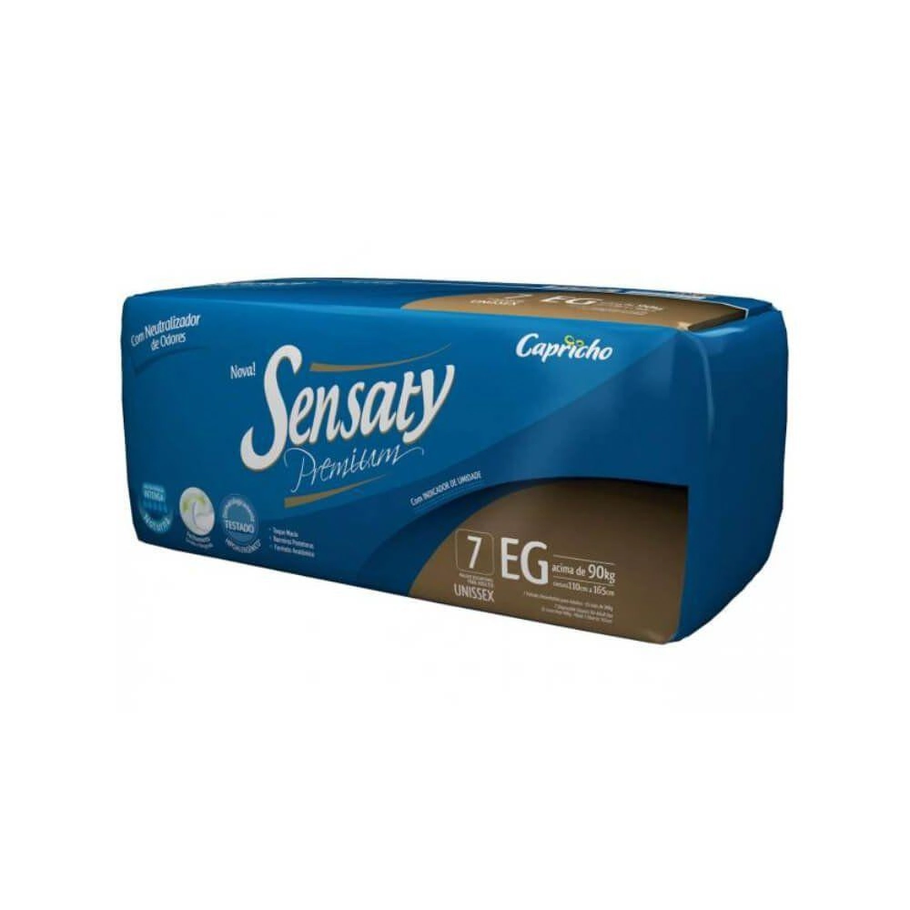 Fralda Geriátrica Sensaty Premium Regular Xg Com 7 Unidades