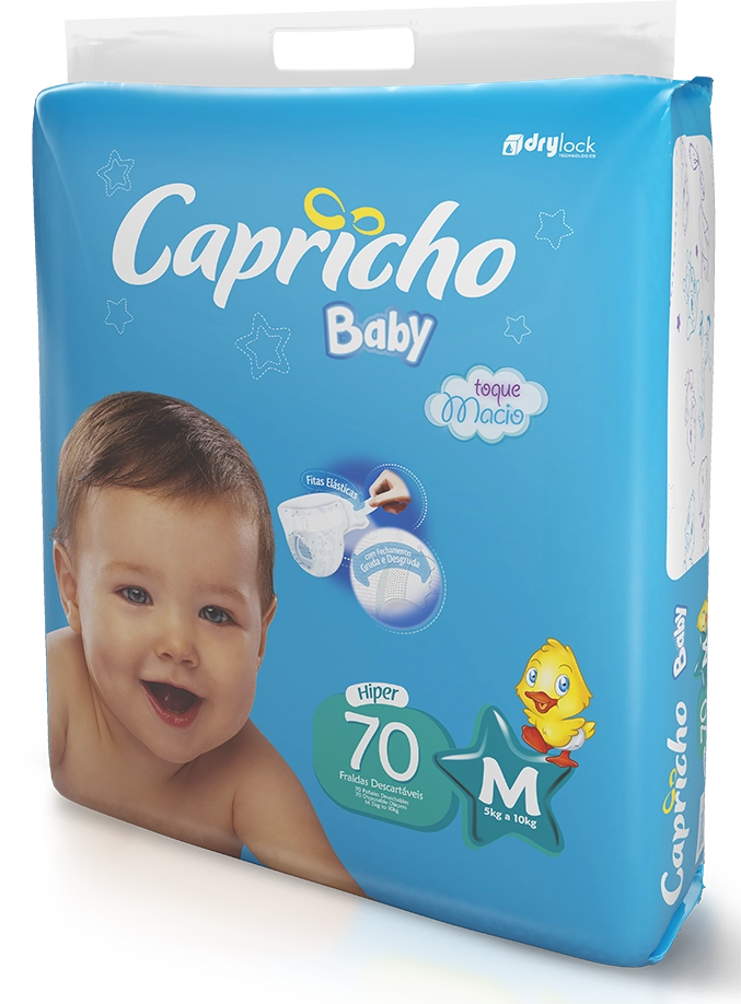 Fraldas Capricho Baby M 70un