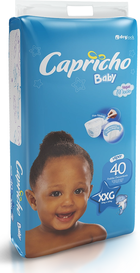 Fralda Capricho Baby Hiper Xxg 6 C/40 6