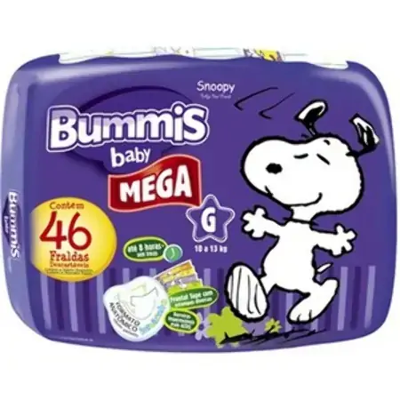 Bummis Baby Snoopy G Descartável 46 Unidades