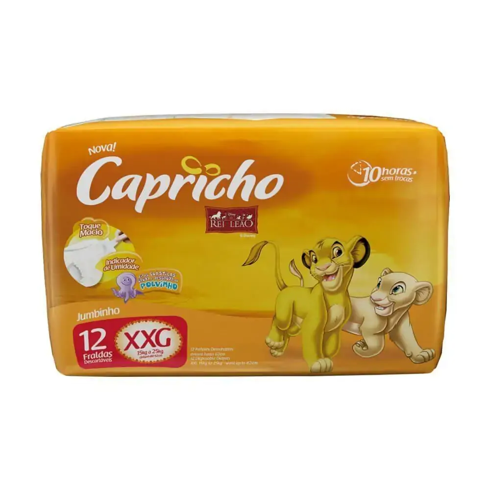 Fralda Capricho Rei Leao Jumbinho Xxg C/12