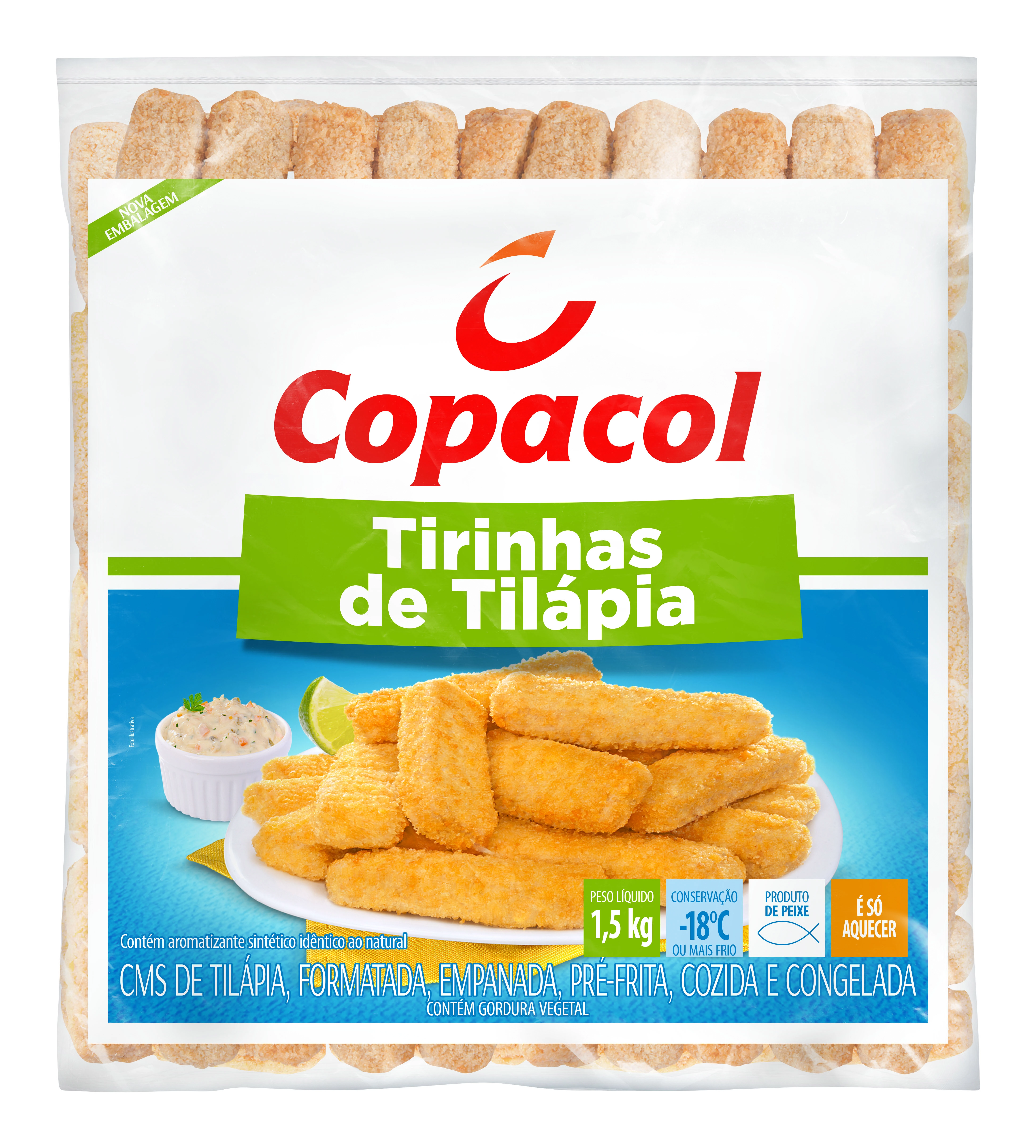 Tirinha De Tilapia Empanado 1,5k Copacol