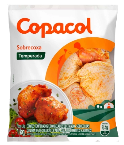 Sobrecoxa De Frango Temperada Copacol 1kg