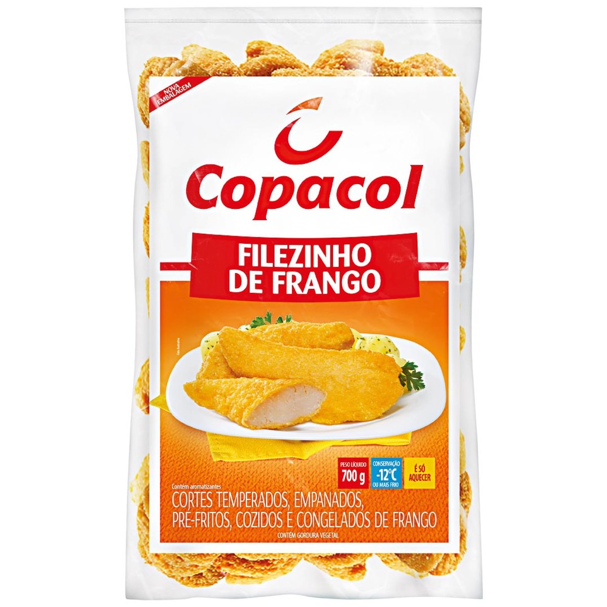 Filezinho de Frango Empanado Congelado COPACOL 700g