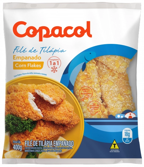 File Tilapia Empanado Corn Flakes Iqf Copacol 400g