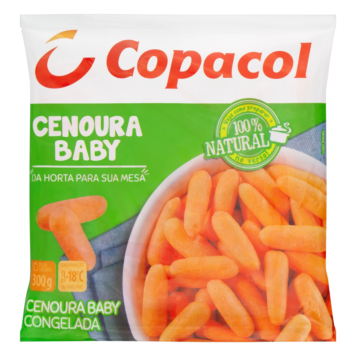 Cenoura Baby Congelada Copacol Pacote 300g
