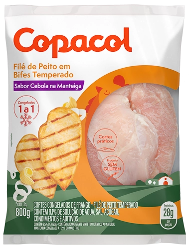 File De Peito Em Bife Cebola Na Mant Copacol 800g