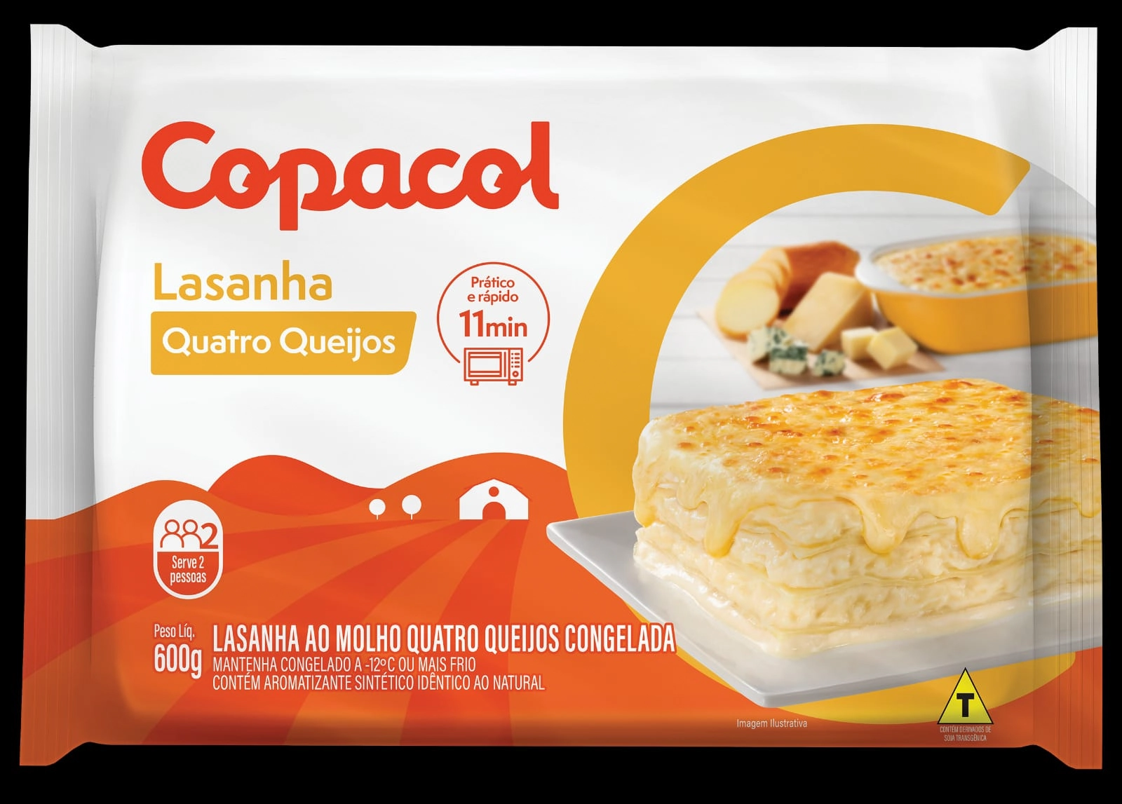 Lasanha Quatro Queijos Copacol 600g