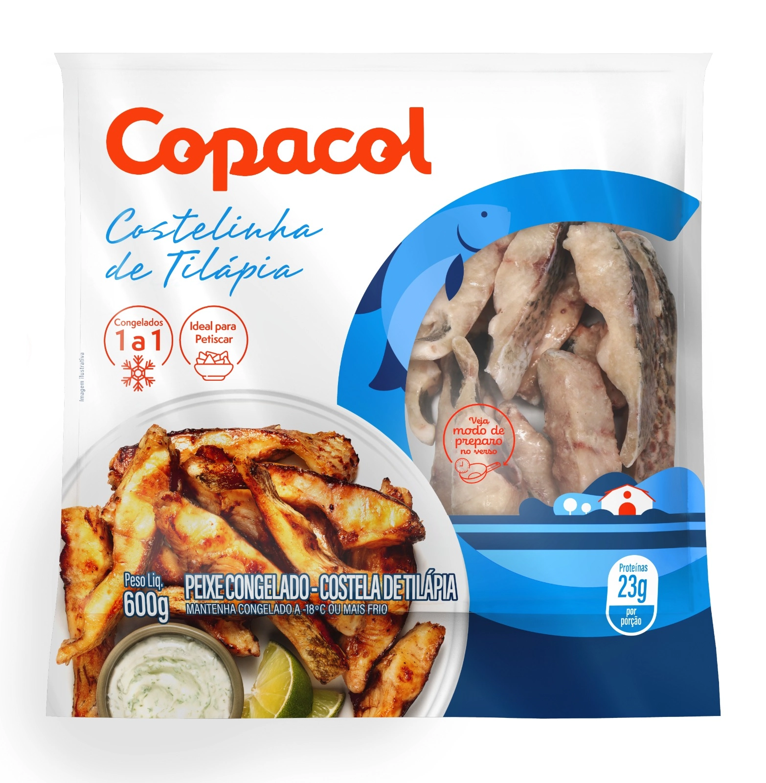 Costelinha Tilapia Copacol Pct 600g