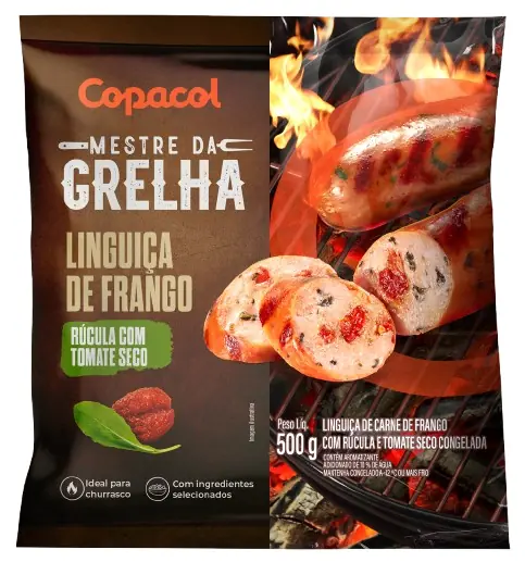 Linguica De Frango Copacol 500gr Mestre Da Grelha Rucula Com Tomate Seco
