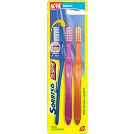 Esc D Kolynos Stand Média L3p2 1x1unidade | Escova Dental 3 2 Médiaia