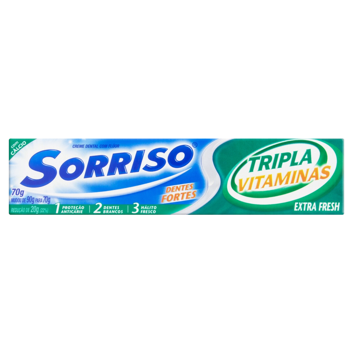 Creme Dental Extra Fresh Sorriso Tripla Vitaminas Caixa 70g
