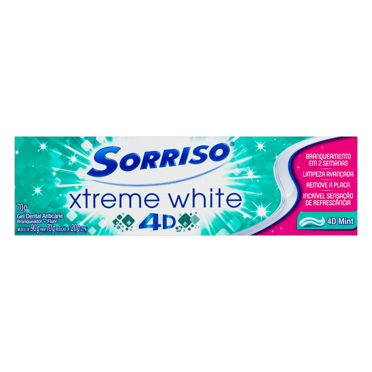 Creme Dental Gel Sorriso 90g Xtreme White 4d Mint Unit