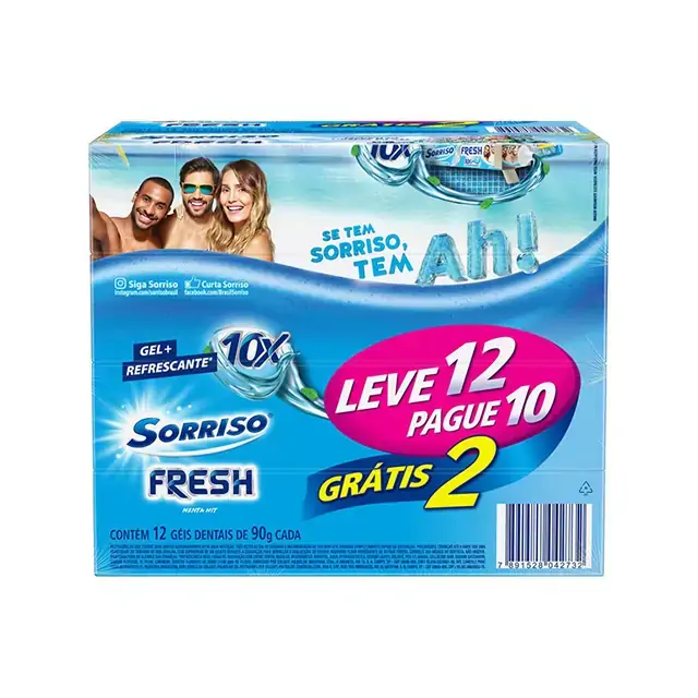 Cr Dent Sorriso 090g Fresh Plus Ment H Gel L12p10 E 59927
