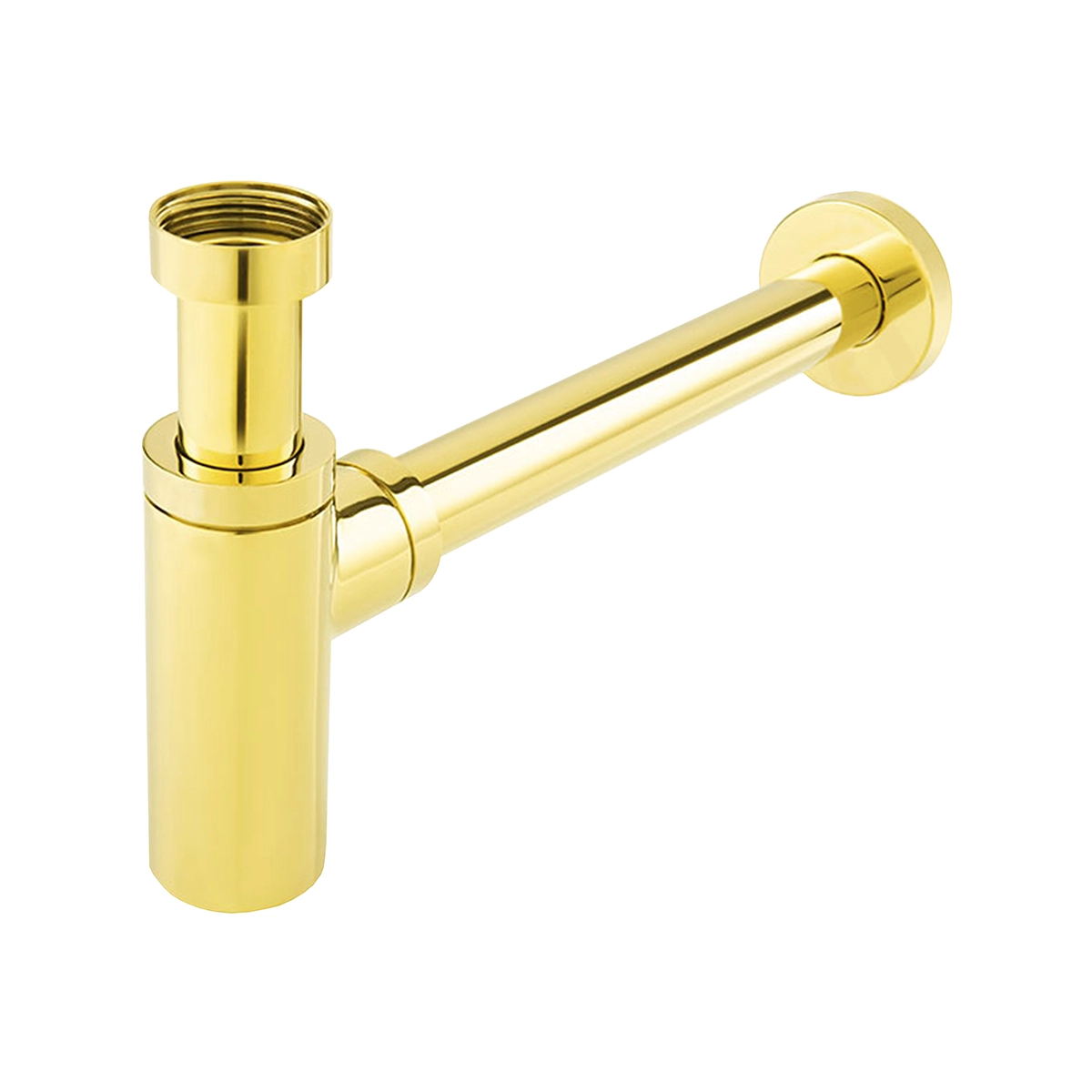 Sifao Para Cuba De Banheiro - Cor Dourado Brilho - Feito Em Aco Inox - Marca Reno - Modelo Rs03
