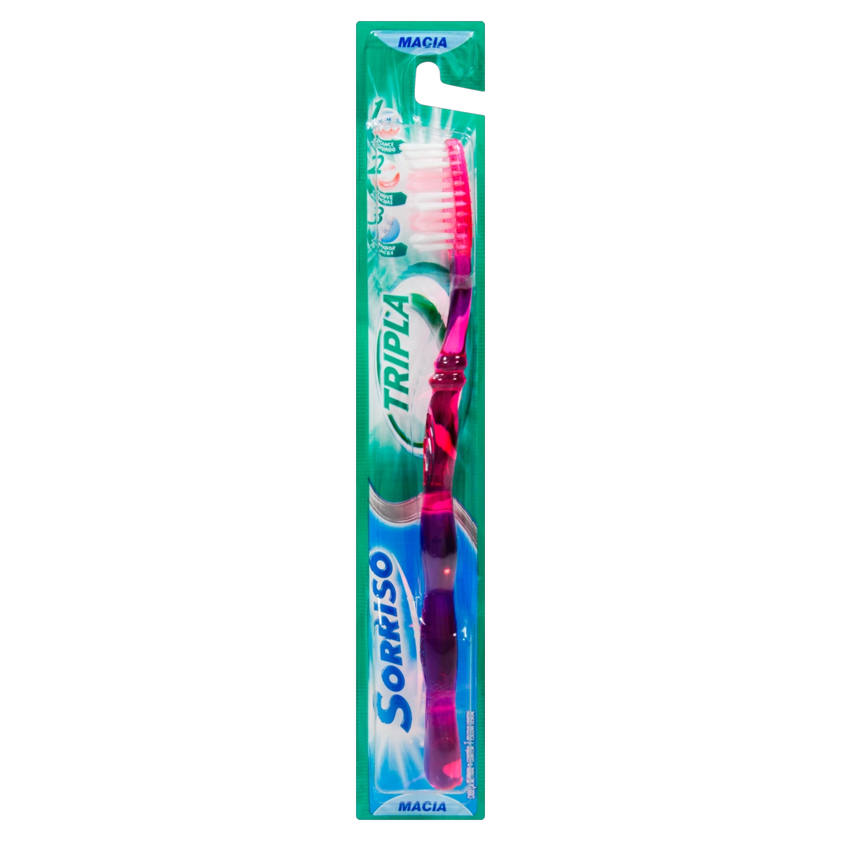 Escova Dental Macia Tripla 123 Sorriso