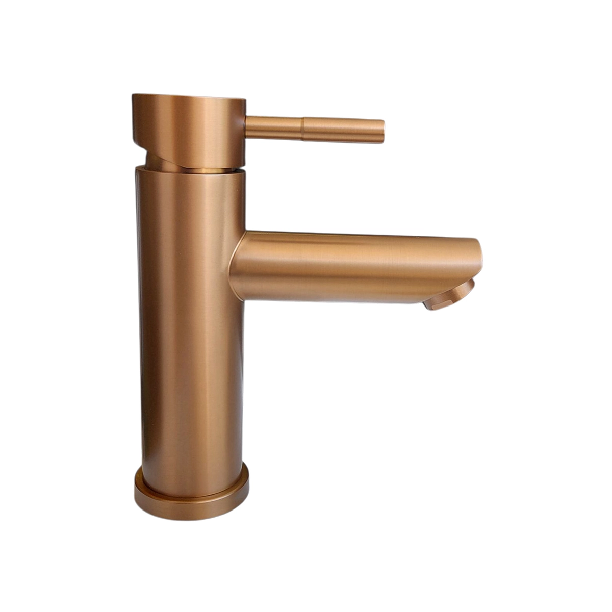 Torneira de Banheiro Monocomando Bica Baixa Redonda Rose Gold Fosca RTA 78
