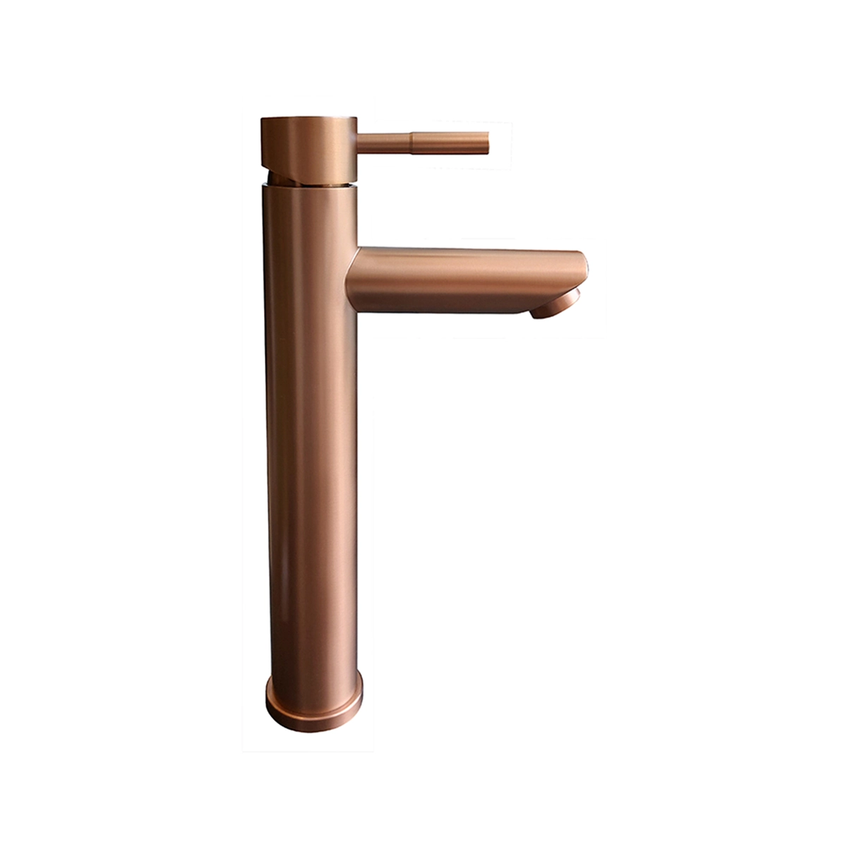 Torneira De Banheiro Monocomando Bica Alta Redonda Rose Gold Fosco Reno RTA 708