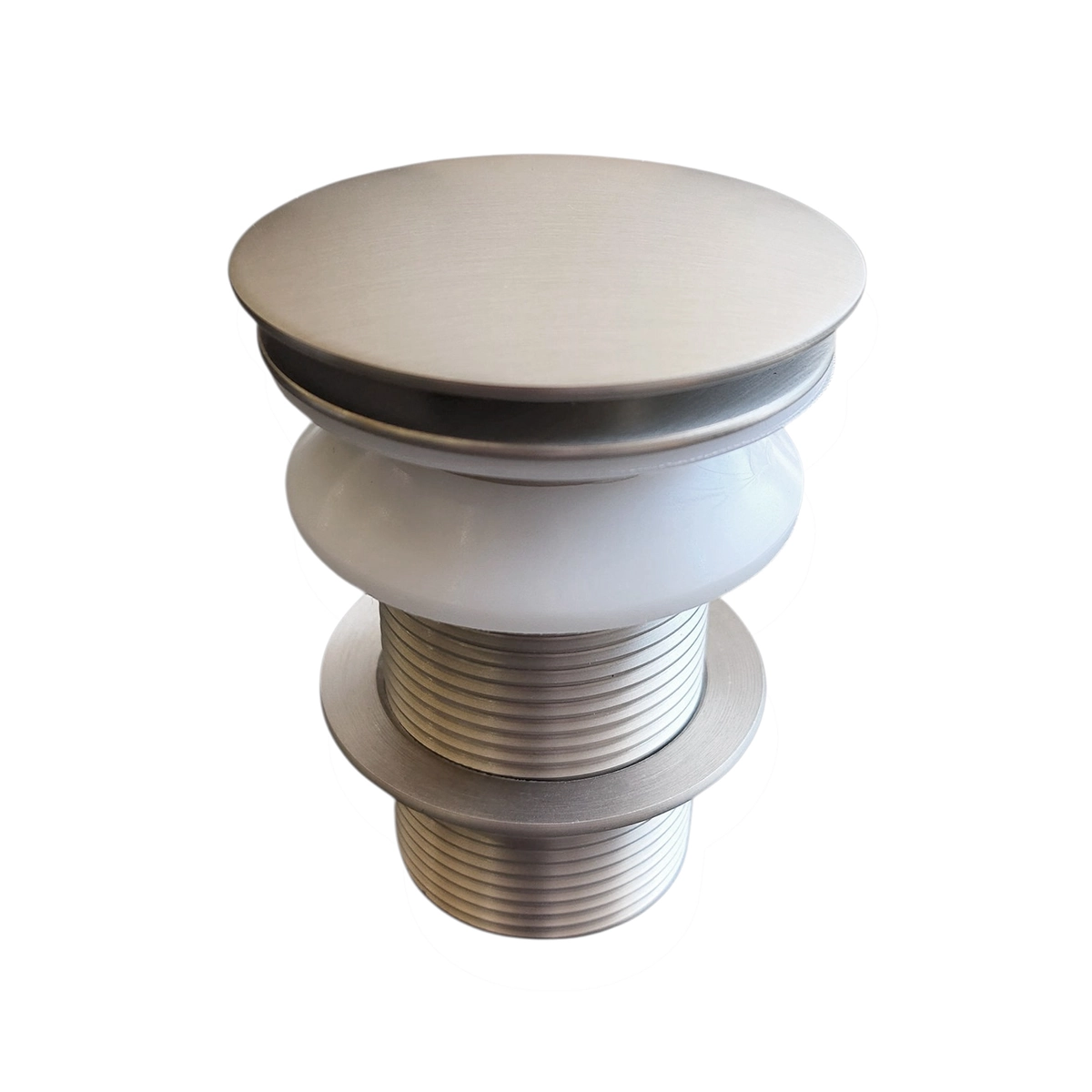 Válvula Click Prata Escovada Inox para Cubas de Banheiro Reno