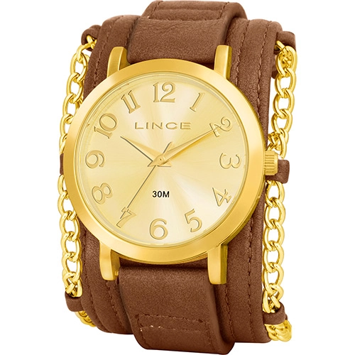 Relógio Feminino Lince Analógico Marrom Lrc C2mk