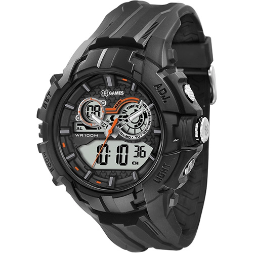 Relógio Masculino X Games Anadigi Preta Xmppa131 P1px