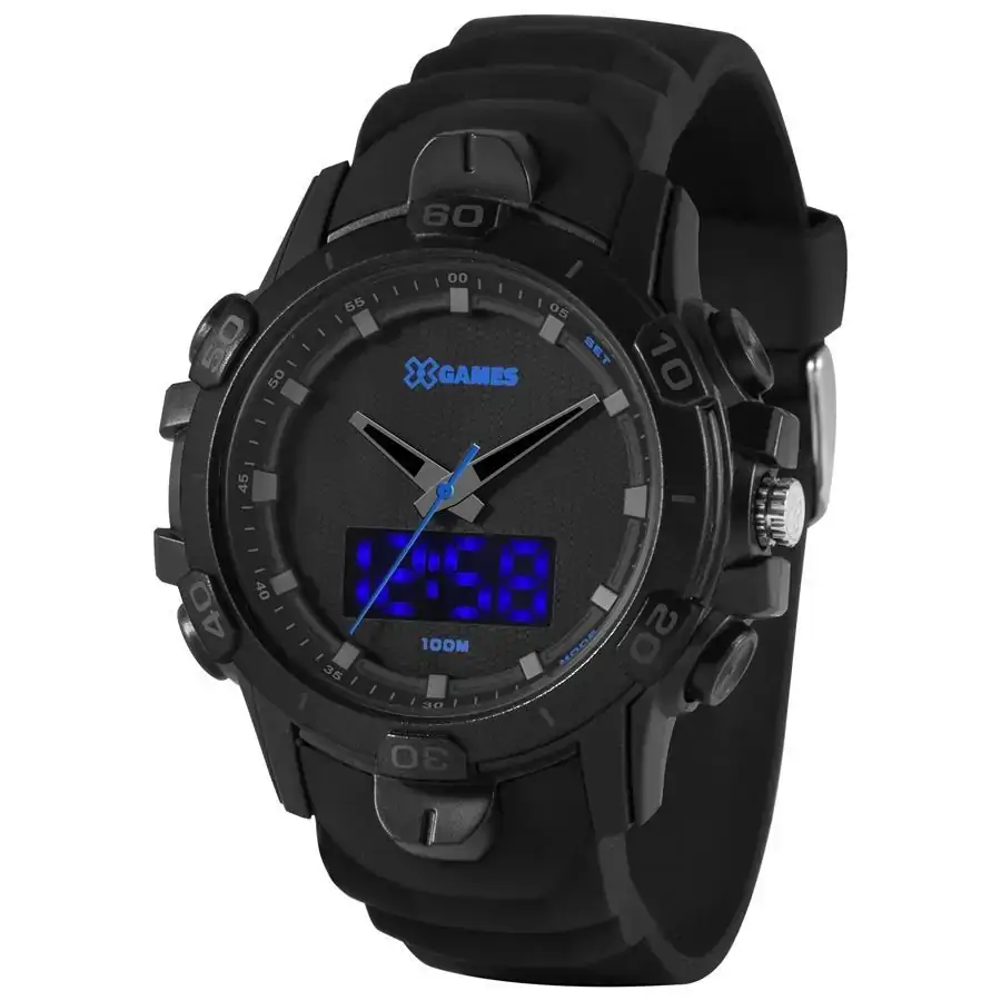 Relógio X Games Masculino Ref: Xmppa295 Papx Oversized Black LED