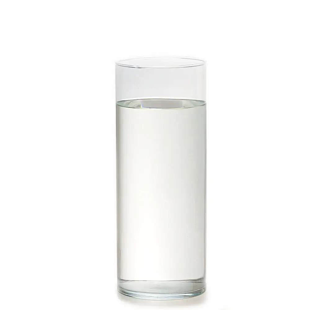 Vaso Cilãndrico De Vidro Incolor Decorativo 24x12cm Luvidarte