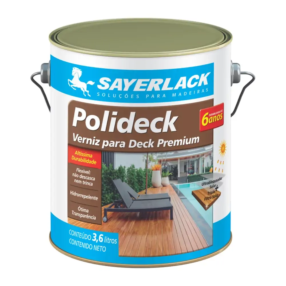 Verniz para Deck Natural Semi Brilho 3,6 Litros
