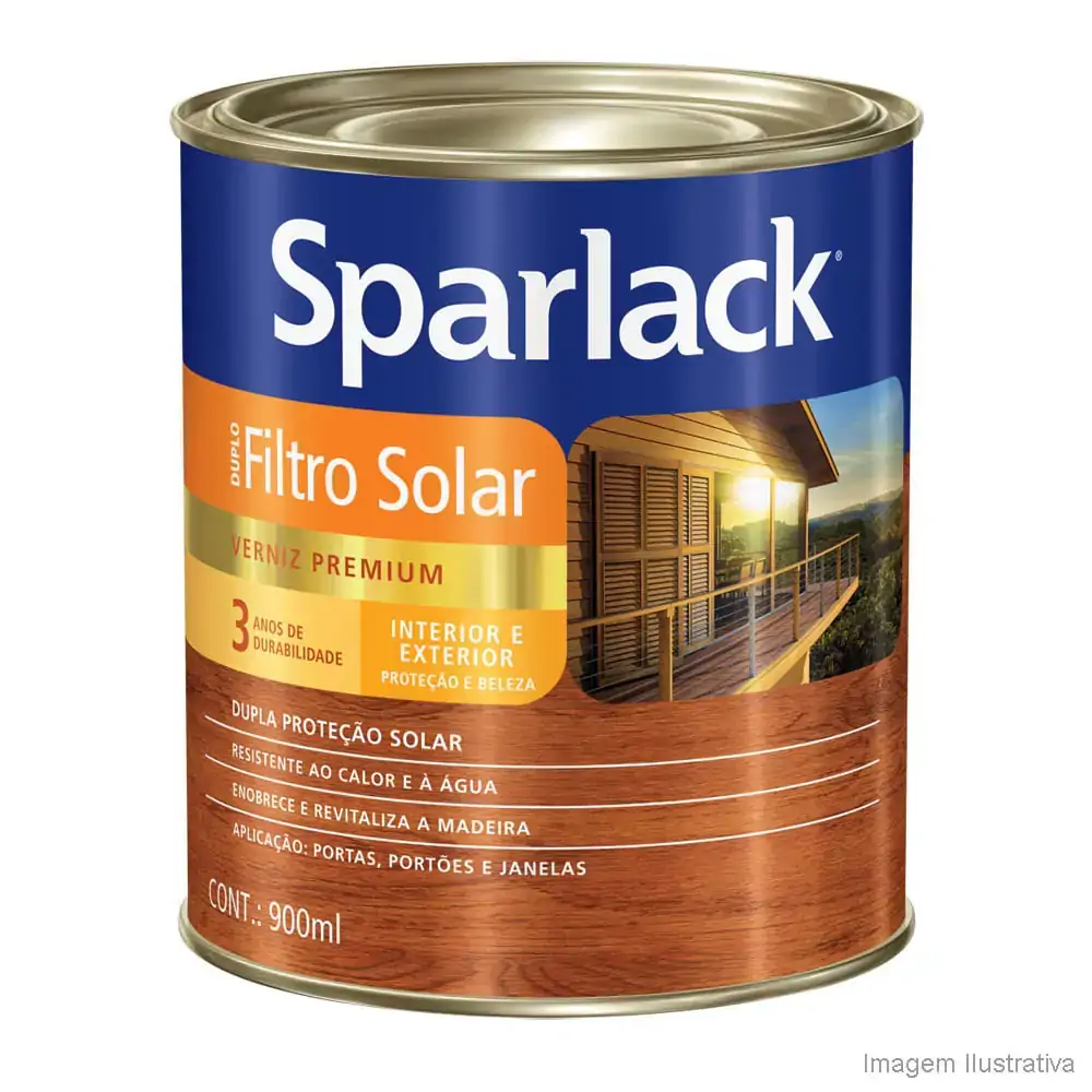 Verniz Premium Brilhante Duplo Filtro Solar Natural 900ml