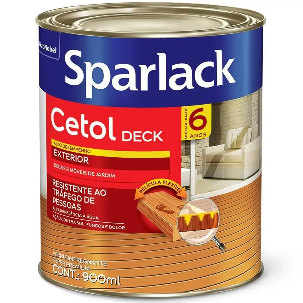 Verniz Super Premium Semi Brilho Cetol Deck Natural 900ml