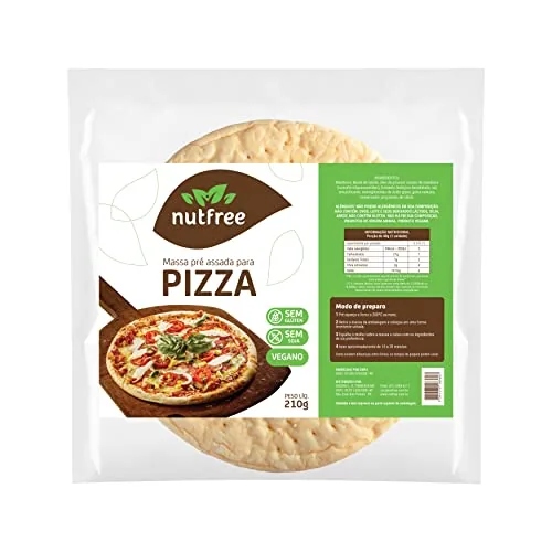Massa Base Disco Para Pizza Vegana Zero Glúten 300g 5 Unidades